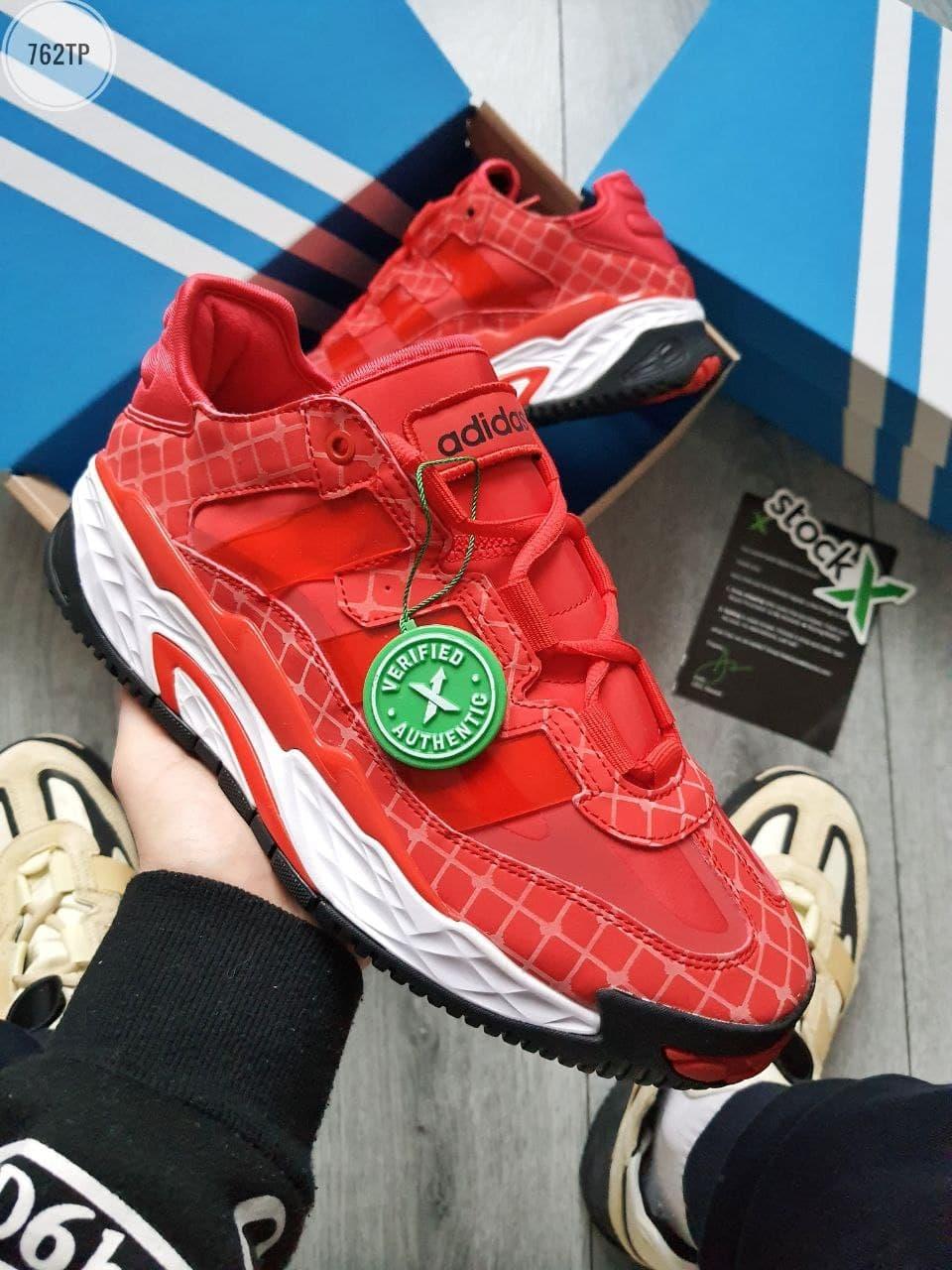 Чоловічі кросівки Adidas Niteball (червоні) спортивні молодіжні модні кроси 762TP top, фото 1