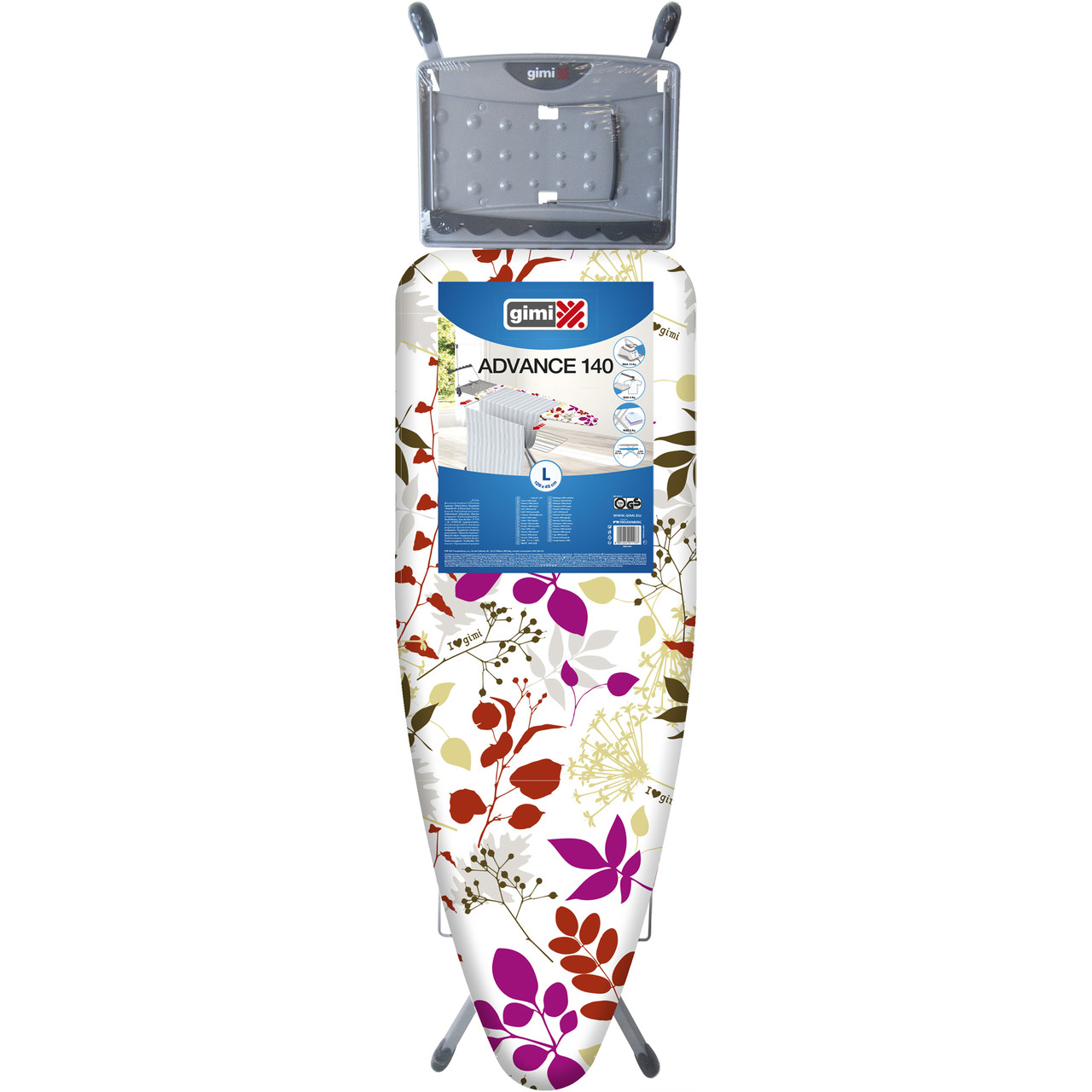 Дошка прасувальна Gimi Advanc 140 126x45 см Red Flower (154163) (Special Offer)