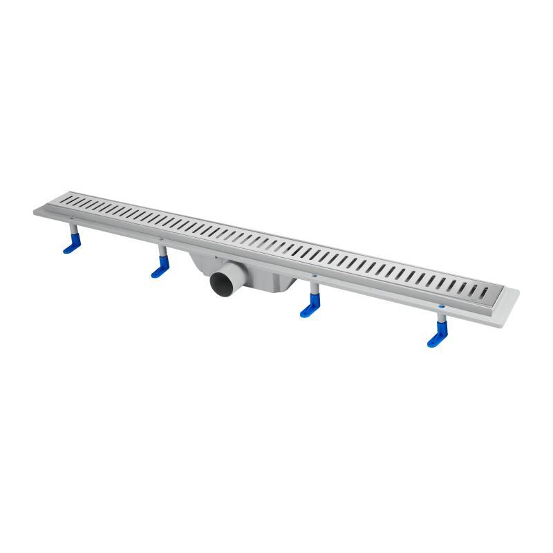 Трап Qtap Dry FA304-900 лінійний з сухим закривом та нержавіючою решіткою 900х73, фото 1