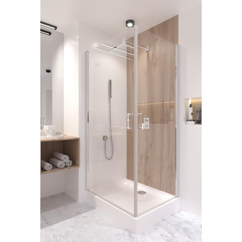Душова кабіна Qtap Gemini CRM1018RC6 100х80 см, скло Clear 6 мм без піддона