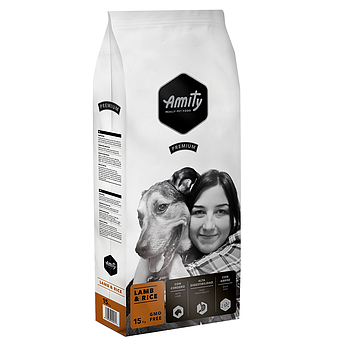 Корм для собак дієтичний, з ягням та рисом, AMITY Lamb&Rice 15KG