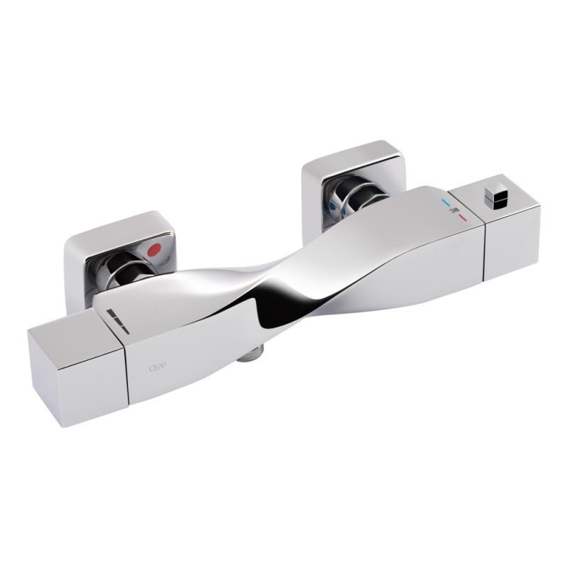 Змішувач для душу Qtap Zkrouceny термостатичний QTZKR40T105C Chrome, фото 1