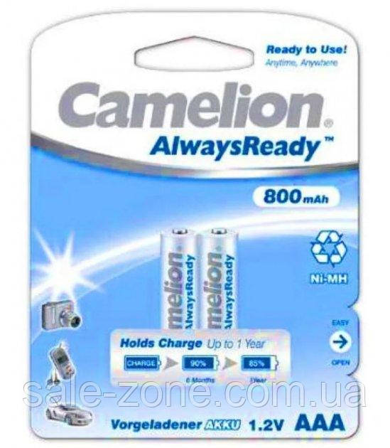 Аккумулятор Camelion R03 800mAh 2bl Ni-Mh ААА Always ready (Белый) - фото 3 - id-p1603577056