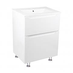 Комплект Qtap Scorpio 605х825х460 White тумба підлогова + раковина урізна  QT1471TNВ6013060CW