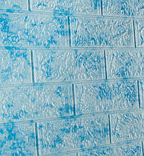 Al 3D панель стінова м'яка самоклеюча декор 3д для ванної самоклейка шпалери під цеглу блакитний мармур