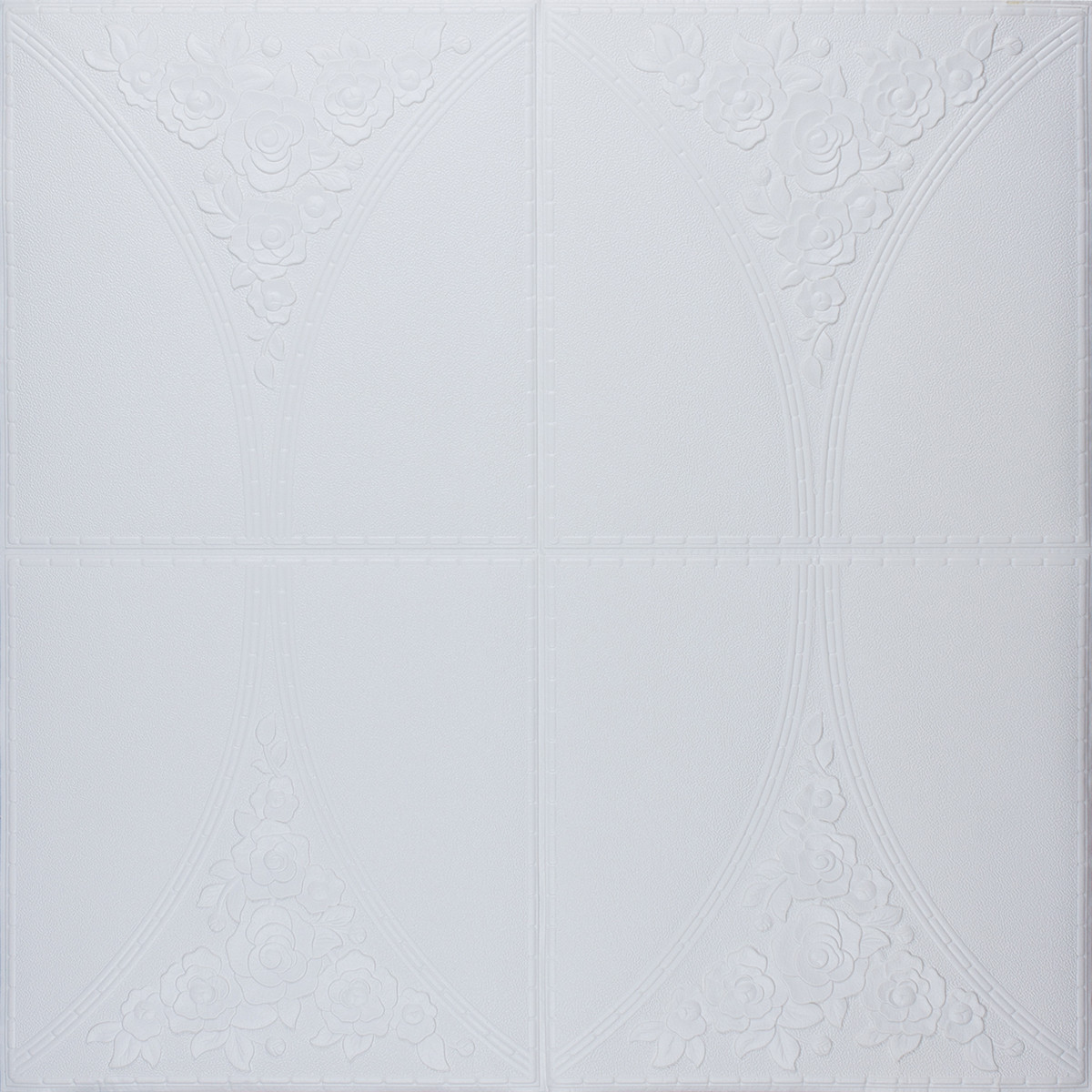 Al 3D панель декоративна м'яка самоклеюча для стелі на стіну в спальню 3д самоклейка біла троянда