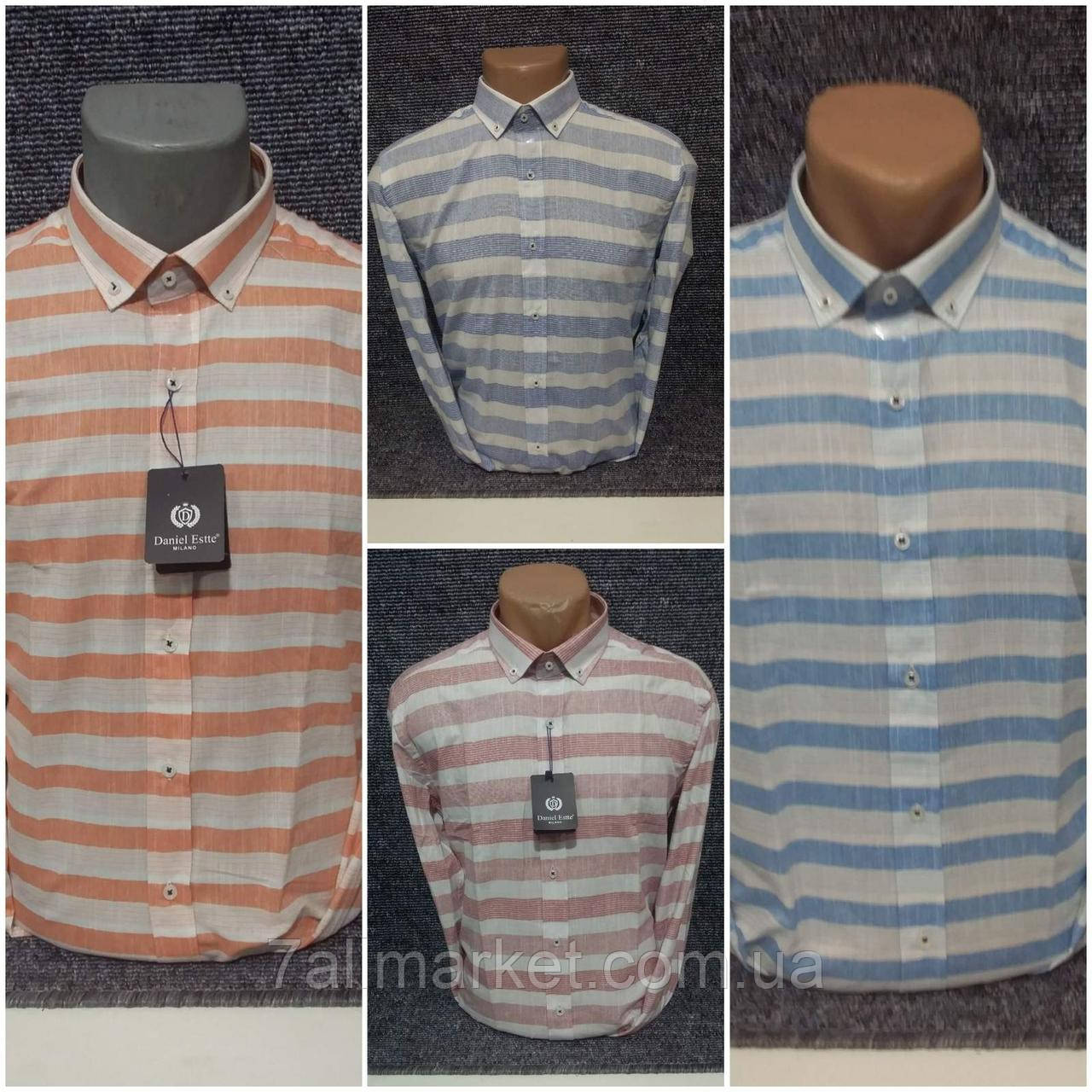 Сорочка чоловіча в смужку/льон р-ри S-2XL (4кв) "ROLADA" недорого від прямого постачальника