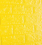 Al 3D панель стінова м'яка самоклеюча декор 3д для ванної самоклейка шпалери під жовту цеглу 700x770x7мм, фото 6