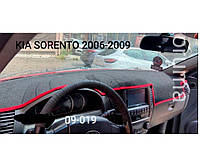Накидка на панель приборов KIA Sorento 2002-2006, Чехол на торпеду авто КИА Соренто