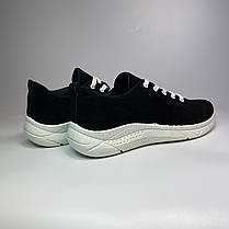 Кросівки жіночі на білій підошві чорного кольору, фото 4