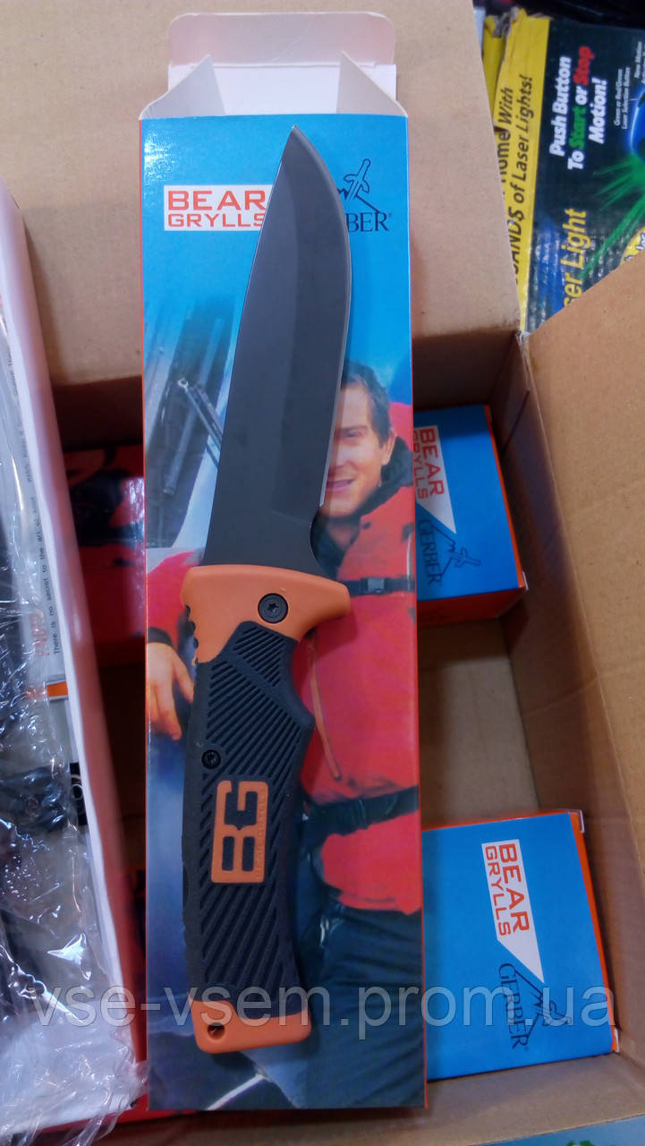 Туристичний (не складаний) ніж Gerber Bear Grylls Folding Sheath Knif з чохлом - копія!