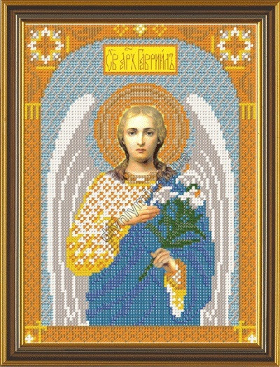 Архангел Гаврило. Схема на тканині для вишивання бісером