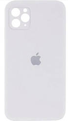 Чохол для Apple iPhone 11 Pro Silicone Full camera / закритий низ + прямі кути (White)