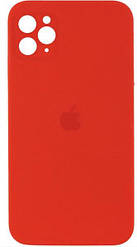 Чохол для Apple iPhone 11 Pro Silicone Full camera / закритий низ + прямі кути (Red)
