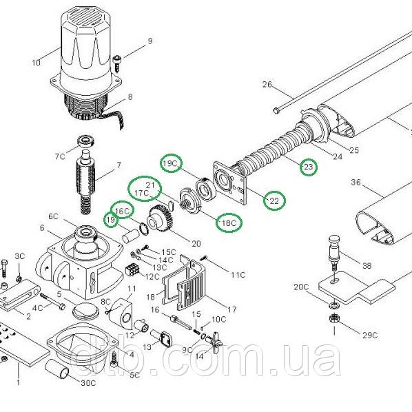 Винт ходовой для автоматики ворот Came KRONO (119RID172)