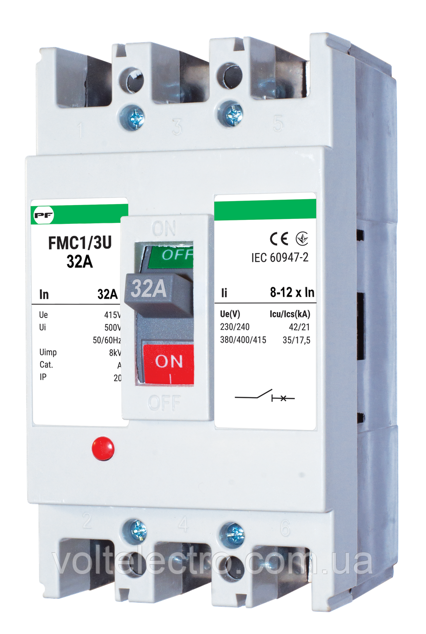 Автоматичний вимикач АВ3001/3Н 3р 40А Промфактор, фото 1