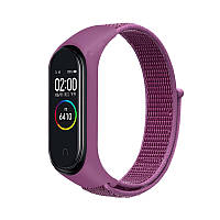 Ремешок нейлоновый MRK для фитнес браслета Xiaomi Mi Band 6/5/4/3 Фиолетовый (mrk7531)