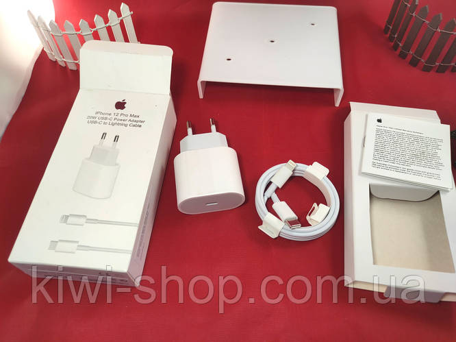 Комплект быстрой зарядки для айфона APPLE Блок 20W Type-C + кабель type ...
