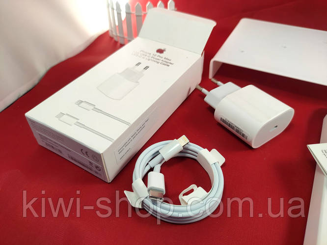 Комплект быстрой зарядки для айфона APPLE Блок 20W Type-C + кабель type ...