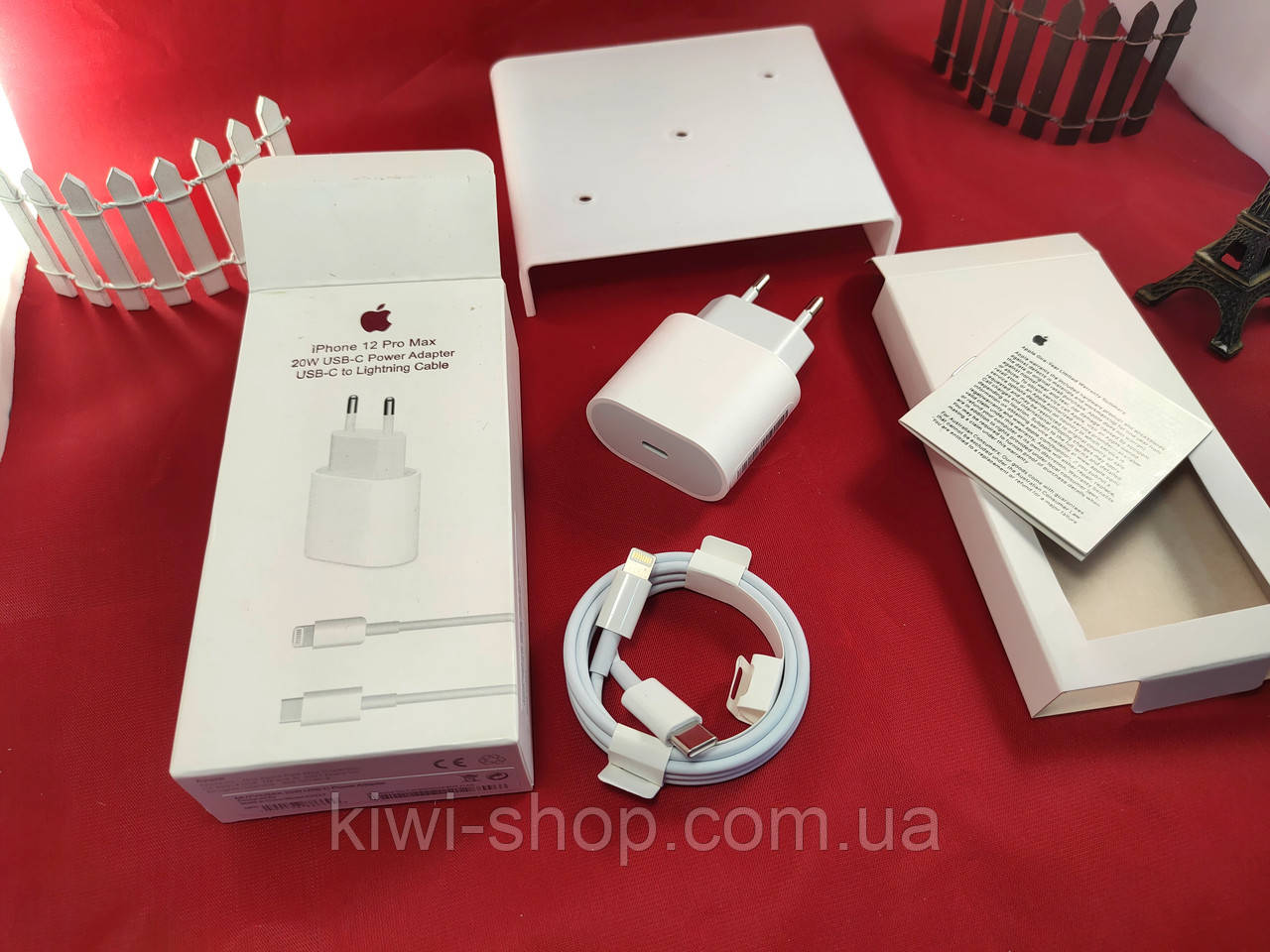 Комплект быстрой зарядки для айфона APPLE Блок 20W Type-C + кабель type ...