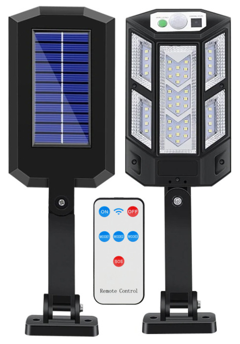 Світильник вуличний на сонячній батареї з датчиком руху PP-900C 59 LED