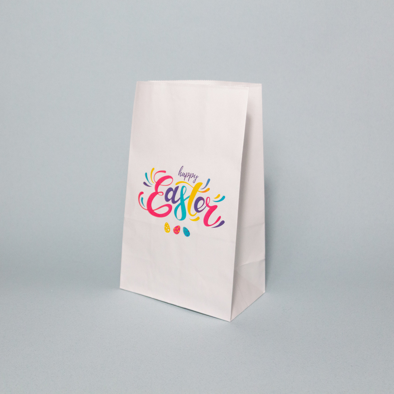Великодні паперові пакети для цукерок 150*90*240 подарункові дитячі пакети з дном