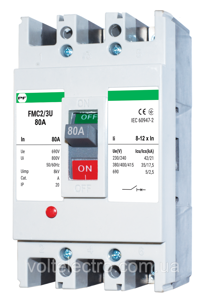 Автоматичний вимикач АВ3002/3Н 3р 100А Промфактор, фото 1