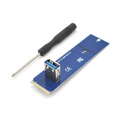 Адаптер M2-PCI-e x16, USB, отвертка +, Пакет