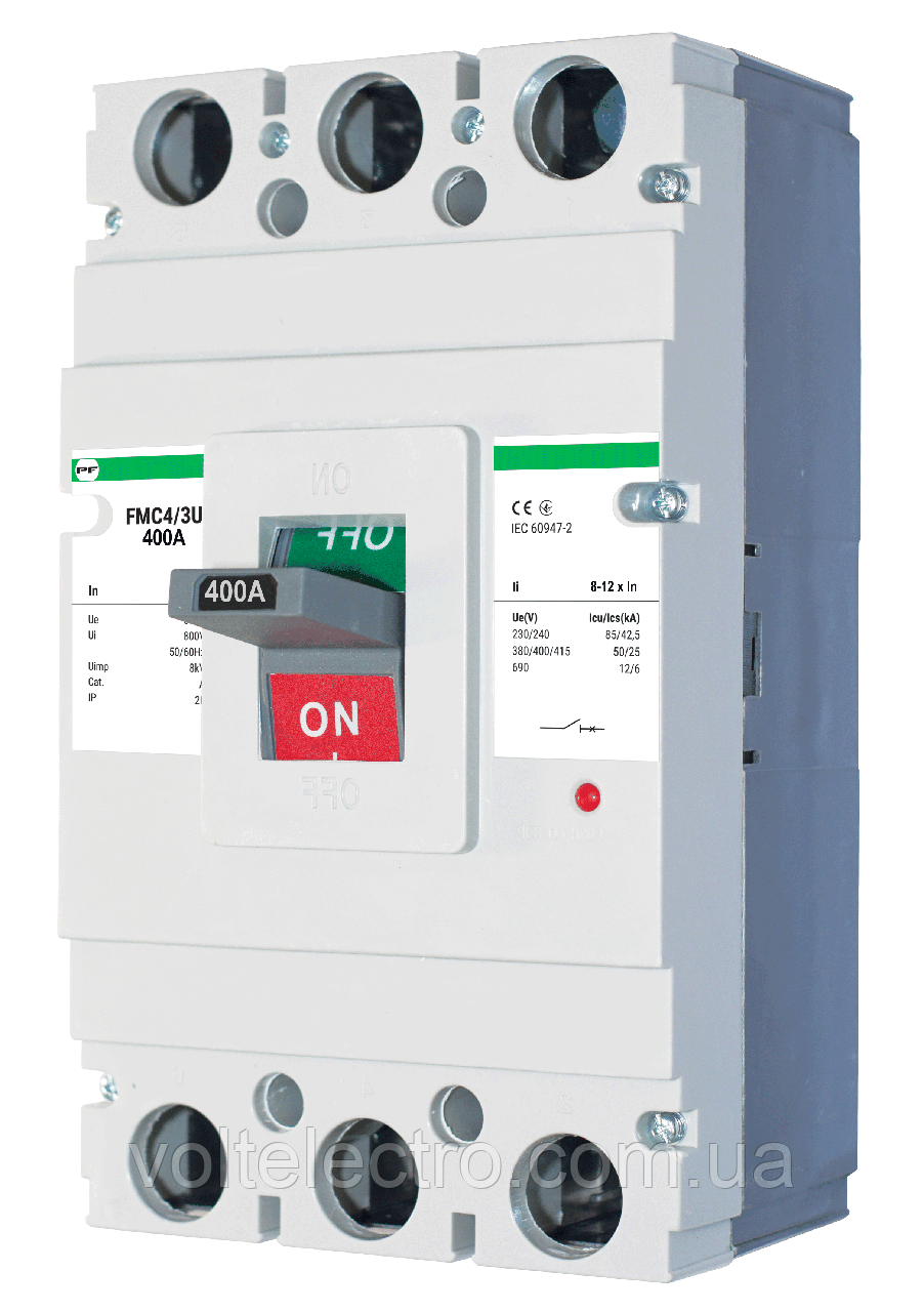 Автоматичний вимикач АВ3005/3Н 3р 400А Промфактор, фото 1