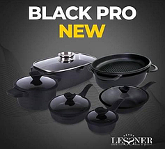 Кастрюля 4,7 л Lessner Black Pro New 55872-24, фото 3