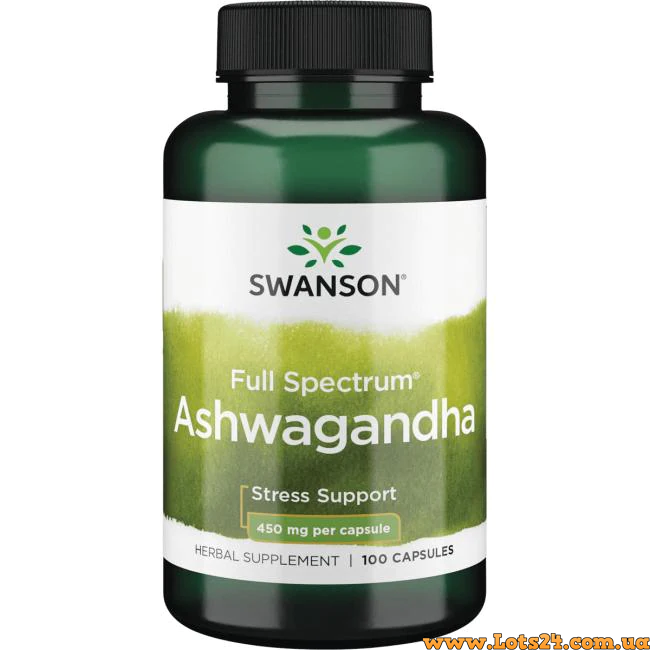 Swanson Premium Ashwagandha ашваганда ашвагандха індійський женьшень 100 капсул по 450 мг