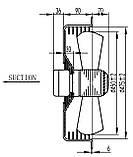 Вентилятор осьовий MaEr YWF 4E-450-S (вентилятор), фото 3