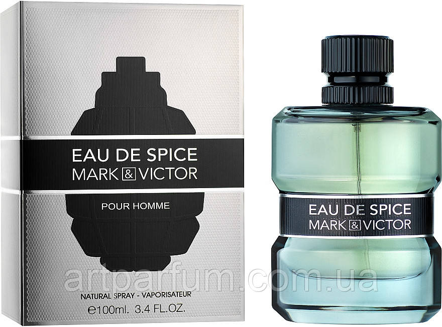 Туалетна вода для чоловіків Fragrance World Eau de Spice Mark & Victor 100ml