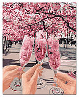 Картина по номерам на холсте с подрамником "Весна в бокалах © Оксана Воробей", акриловая живопись цифрами