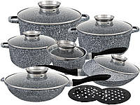 Набор посуды с мраморным покрытием 14 предметов Edenberg EB-8040
