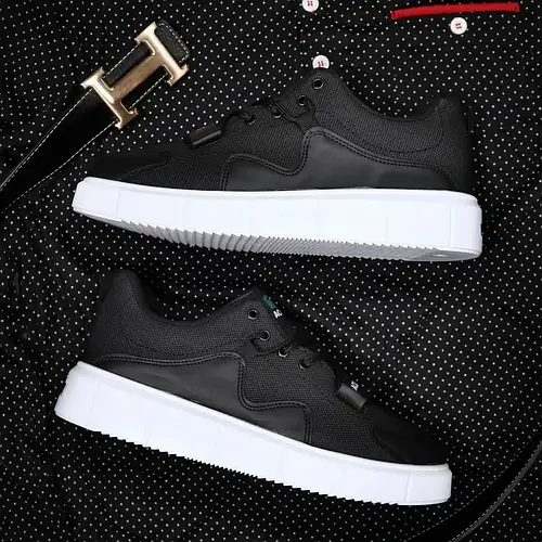 Купити Мужские Кроссовки черные Lacoste Black And White обувь мужская ...