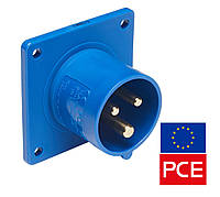 Вилка встраиваемая PCE 613-6 IP44 2P+PE 16A 230V (силовая)