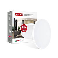 Светильник MAXUS LED настенно-потолочный Ceiling light 18W 4100K круг (1-MCL-1841-01-C)