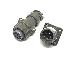 Металевий силовий роз'єм P20K9Q на 5 контактів