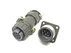 Металевий силовий роз'єм P20K11Q на 7 контактів