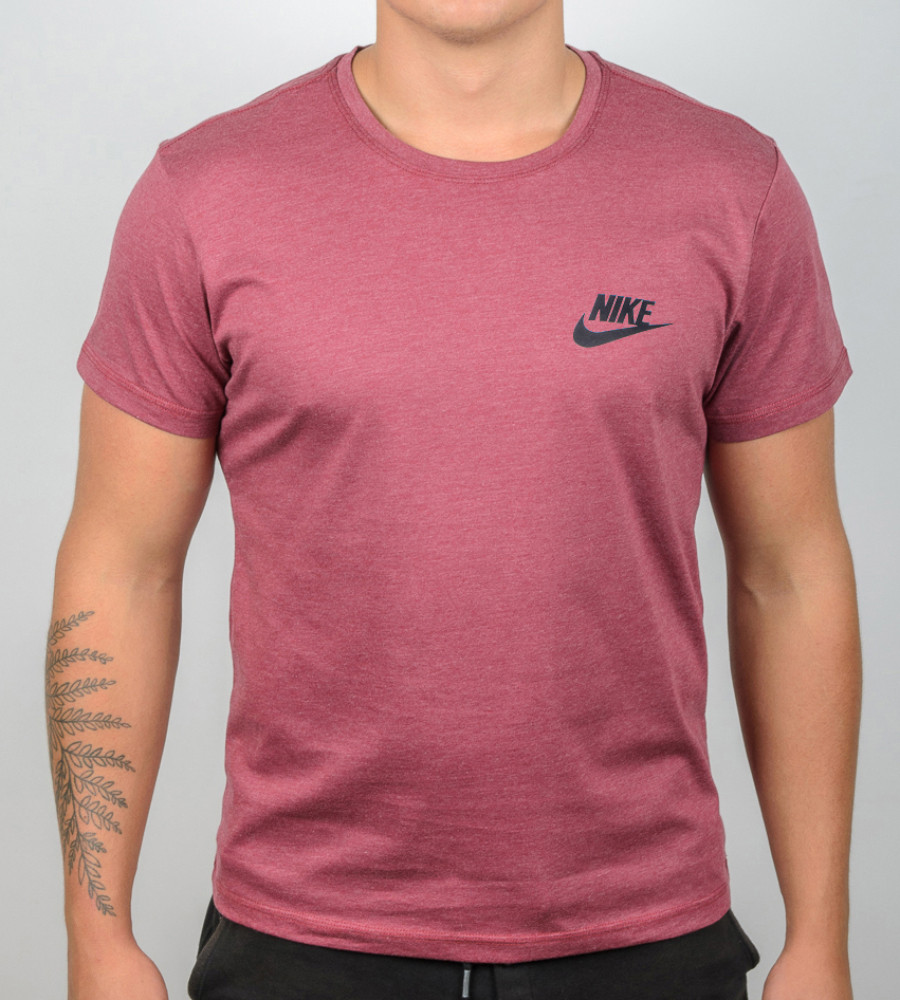 Футболка чоловіча NIKE Бордовий меланж 2109м/1, L (1шт)