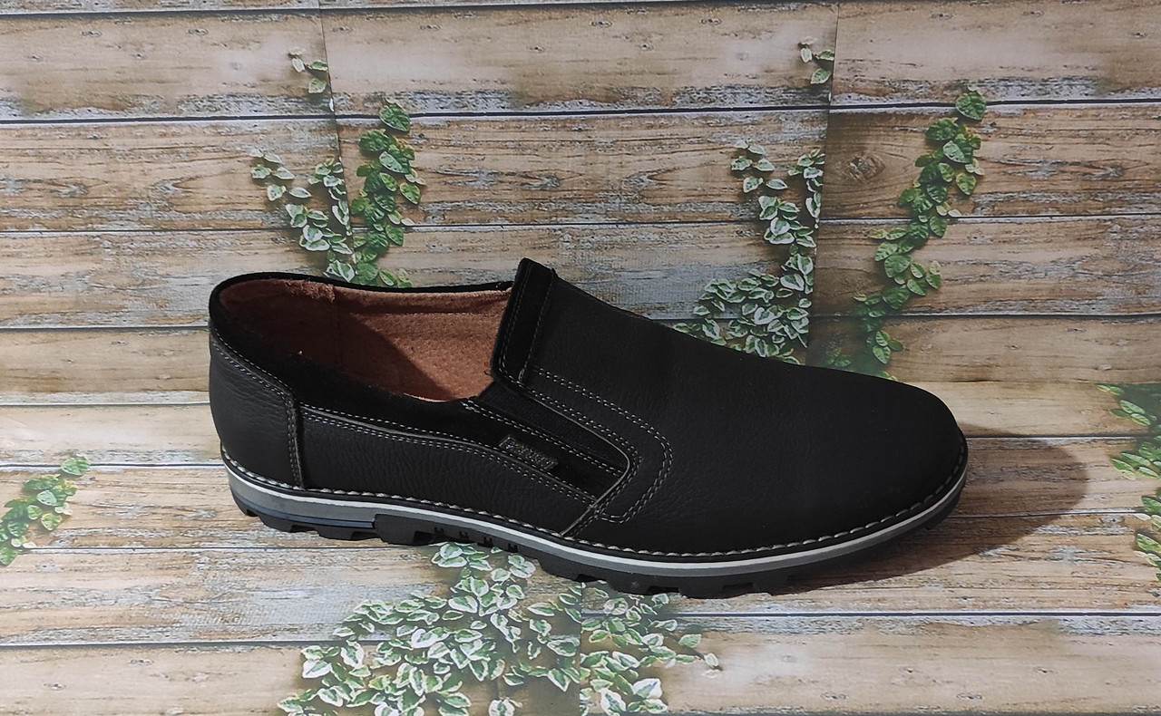 Шкіряні модельні туфлі Man`s style 054 розм. 45