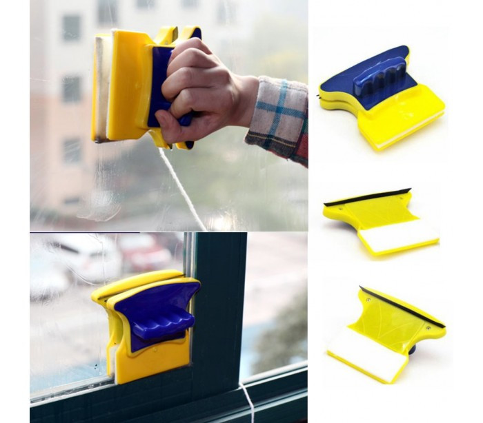 Магнитная щетка для двухстороннего мытья стекол Cleaning Double Side ...