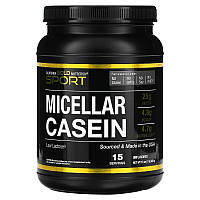 Мицеллярный казеин California GOLD Nutrition, SPORT "Micellar Casein" протеин в порошке, 15 порций (454 г)