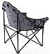 Туристичний стілець складаний для пікніка, відпочинку на природі Турист чорний/сірий TM AMF, фото 2