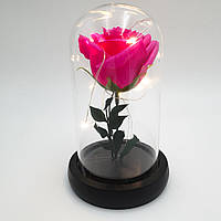 Роза в колбе с LED подсветкой романтический подарок ночник 16 см розовая! BEST