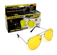 Желтые очки для водителей ночного виденья Night View Glasses / Антибликовые очки для водителей! BEST