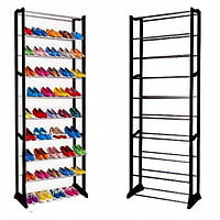 Стойка подставка полка для обуви органайзер на 30 пар обуви 10 полок Amazing Shoe Rack черная! BEST