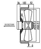 Вентилятор осьовий MaEr YWF 4D-550-S (вентилятор), фото 3