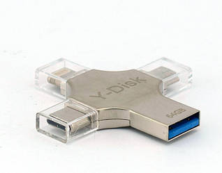 Флеш пам'ять 3 в 1 64 Gb Micro USB/Lightning/TYPE-C